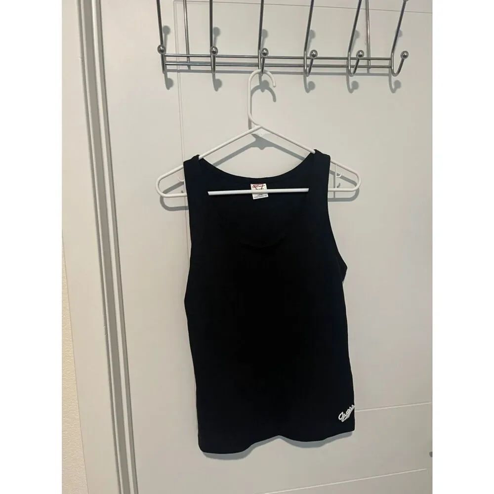 Vintage Guess Innerwear Black Ribbed Pullover Tank Top Casual Comfy Cozy